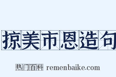 掠美市恩造句是什么意思的图片